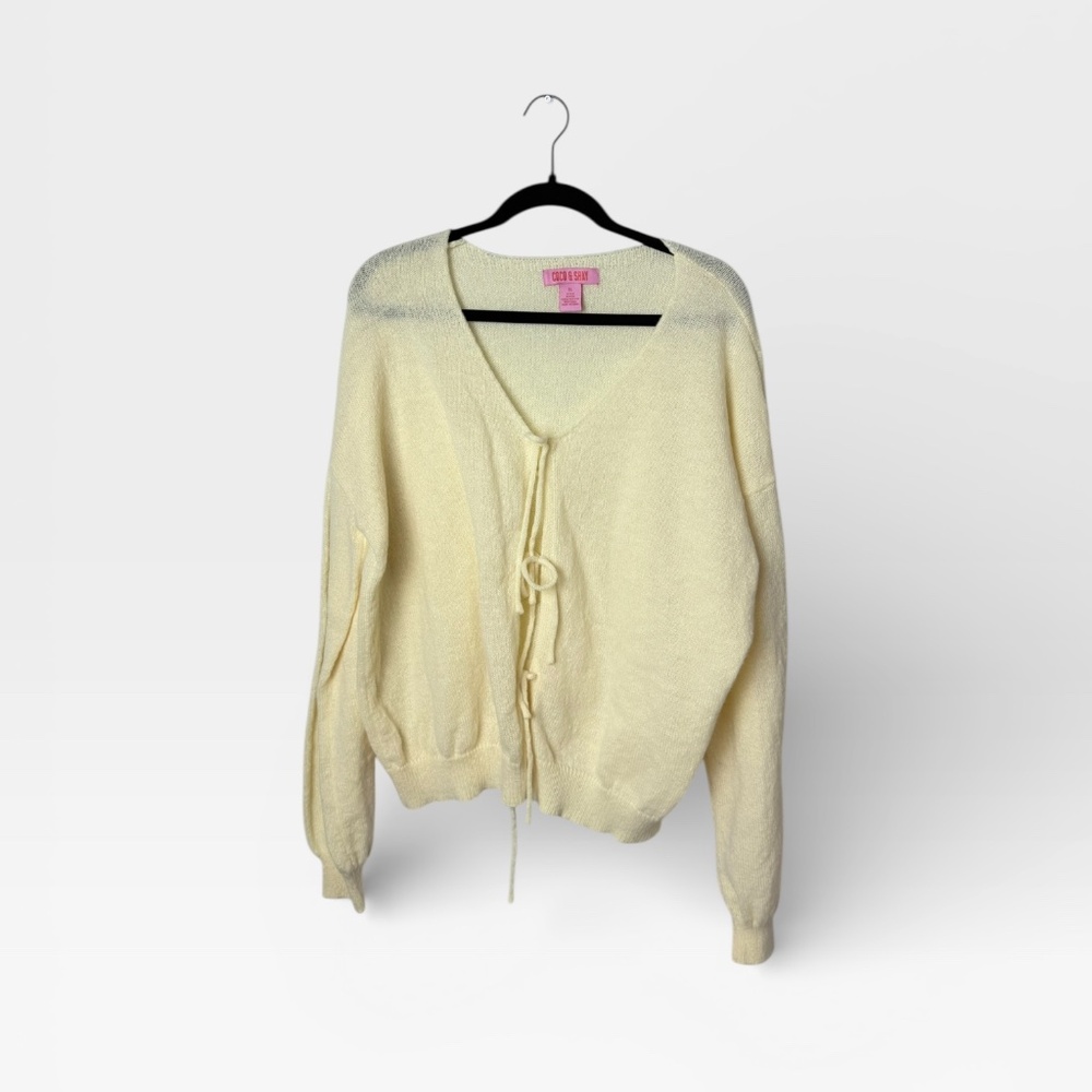 CoCo & Shay Yellow Tie Cardigan‎ (C)